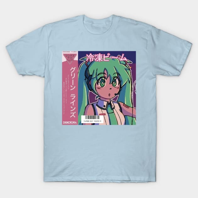 Vaporwave aesthetic 90s anime girl T-Shirt by KinseiNoHime